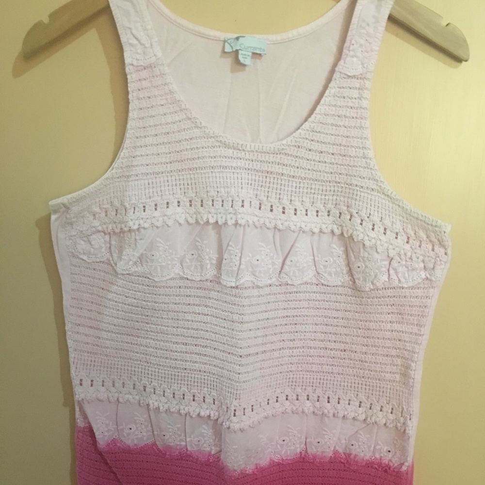 Two tones of pink woman top